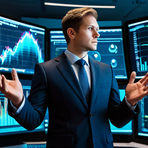 Home 4 A focused financial analyst, in a modest business suit, standing in a high-tech control room surrounded by dynamic holographic displays showing complex, intertwining financial data streams and abstract graphs, symbolizing the ever-changing nature of creditworthiness. The setting emphasizes data flow and digital analysis. Professional dress, safe for work, appropriate content, fully clothed, perfect anatomy, correct proportions, natural pose, well-formed hands, proper finger count, natural body proportions, professional photography, high quality.